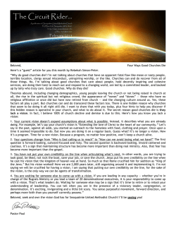 The Circuit Rider&hellip; - Snoqualmie United Methodist Church