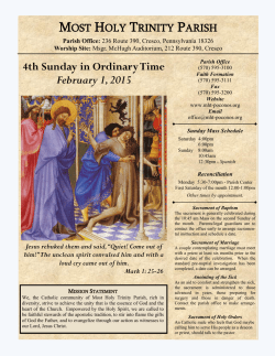 Bulletin - Most Holy Trinity