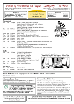Current Parish Newsletter (PDF) - Newmarket-on