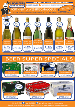 BEER SUPER SPECIALS - Liquor Home Delivery of