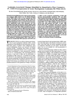 Leukemia-Associated Changes Identified by Quantitative