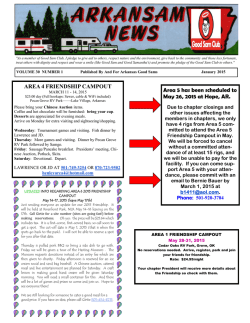 January 2015 Arkansams News