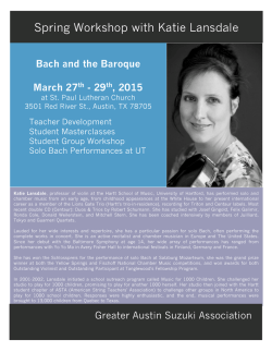 Katie Lansdale - Greater Austin Suzuki Association