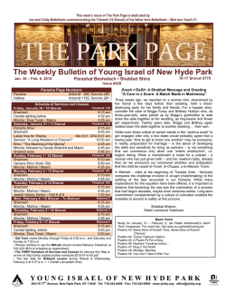The Park Page - Young Israel of New Hyde Park