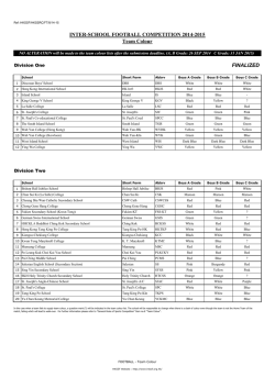 Team Colour - hkssf.org.hk