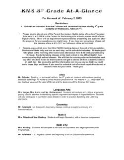 8th Grade Newsletter Feb2