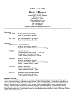 CV - Nomura Research Group