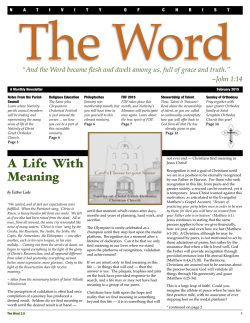 February 2015 Newsletter - Nativity Of Christ Greek Orthodox