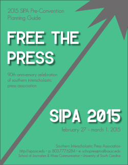 Pre-Convention Guidebook - Southern Interscholastic Press