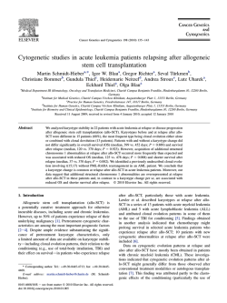 Cytogenetic studies in acute leukemia patients