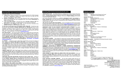 Announcement sheet for the week of January 30