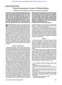 Primary Dexamethasone Treatment of Multiple Myeloma