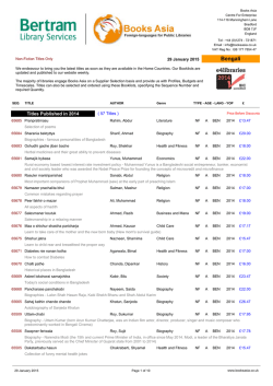 Bengali - Books Asia