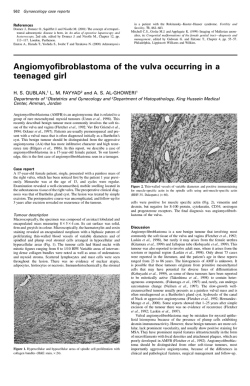 Angiomyofibroblastoma of the vulva occurring in a