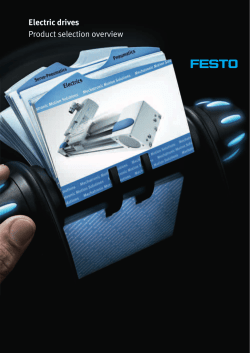 Electric drives Product selection overview