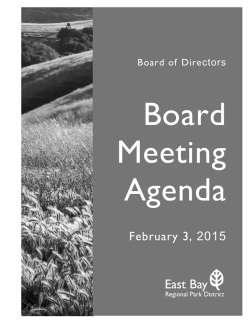 February 3, 2015 - East Bay Regional Park District