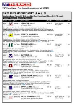 At The Races PDF FORM GUIDE