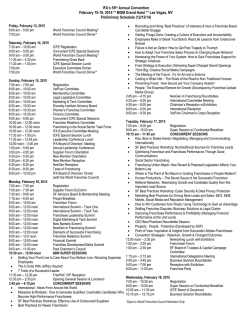 Preliminary Schedule
