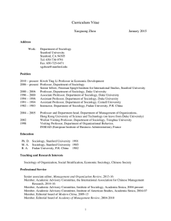 Curriculum Vitae - Stanford University