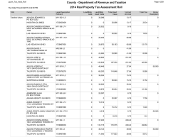County - Department of Revenue and Taxation 2014 Real Property
