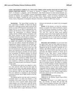 USING METEORITE SAMPLES AS A TEST FOR CORRELATION
