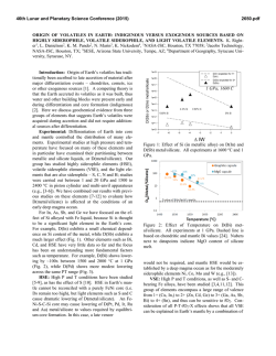 origin of volatiles in earth: indigenous versus - USRA