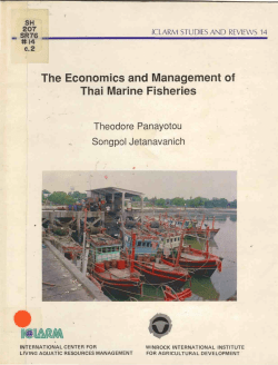 The Economics and Management of Thai Marine Fisheries
