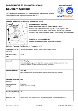 Southern Uplands - the Mountain Weather Information Service