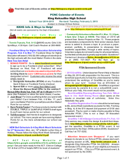 Calendar of Events - King Kekaulike High School PCNC