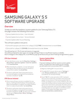 Software Update Instructions