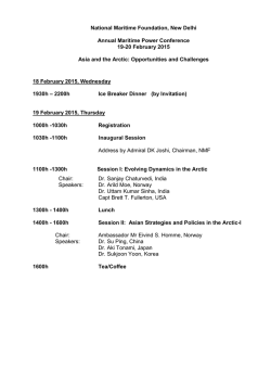 Conference Schedule - National Maritime Foundation