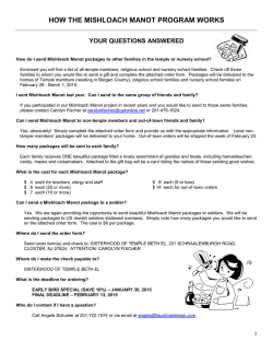 how the mishloach manot program works