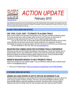 ACTION UPDATE - Alaska Trails