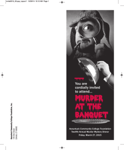 Murder at the Banquet &mdash;&mdash;&mdash; - Asnuntuck Community College