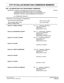 Board Members - City of Dallas