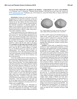 NUCLEAR SPECTROSCOPY OF IRREGULAR BODIES