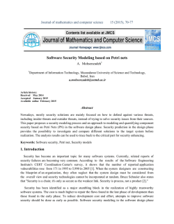 Software Security Modeling based on Petri nets
