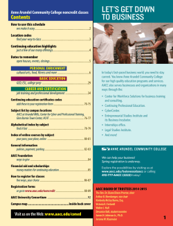 Spring 2015 Noncredit Schedule of Classes