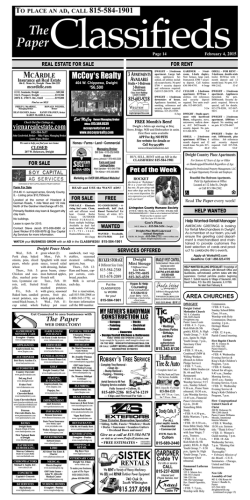 Classifieds - The Paper Plus