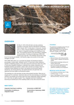 course brochure - Mine Closure 2015