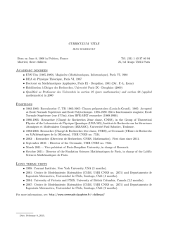 Academic degrees Positions Long terms visits