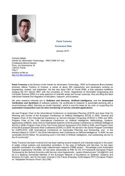 p. traverso_curriculum vitae - Center for Information Technologies