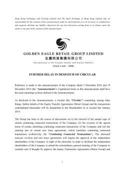 FURTHER DELAY IN DESPATCH OF CIRCULAR