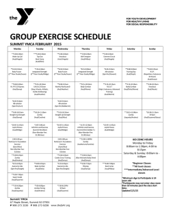 GROUP EXERCISE SCHEDULE