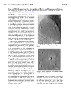 Impact Melt Deposits at the Antipodes of Tycho and Copernicus