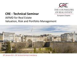 CRE - Technical Seminar - The Counselors of Real Estate