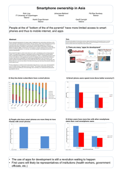 Clustering of Smartphone ownership in Development
