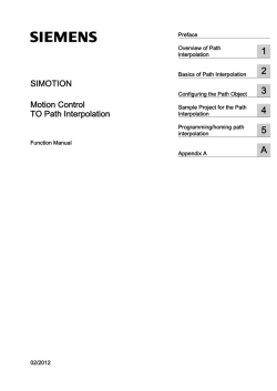 SIMOTION Motion Control TO Path Interpolation