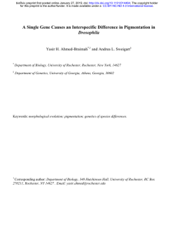 A Single Gene Causes an Interspecific Difference in