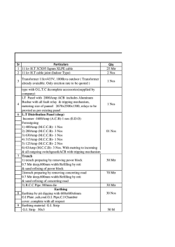 Sr Particulars Qty 1 11 kv H.T 3CX95 Sqmm XLPE cable 25